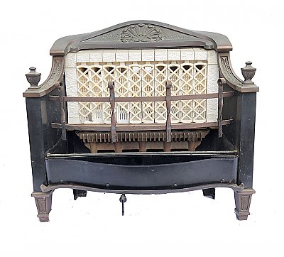 Antique J.H. Grayson Co. "Ray-Glo" Gas Fireplace Heater / Insert Circa 1924