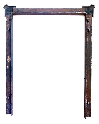 Antique Wrought Iron Fireplace Frame Arts and Crafts Gothic - Circa 1910