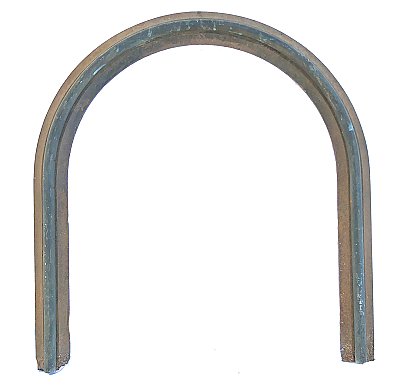 Antique Cast Iron Fireplace Frame Horseshoe Classic Arch - Circa 1880