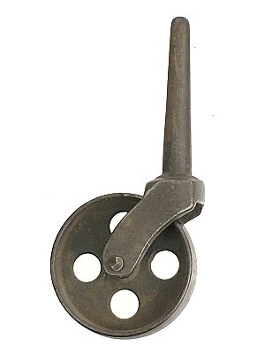Set of 4 Antique Industrial Cast Iron Furniture Wheels or Casters - Circa 1880