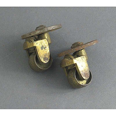 Pair of Antique Brass Furniture Casters