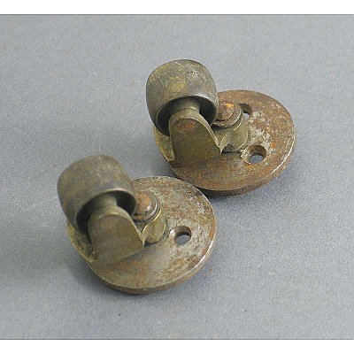 Pair of Antique Brass Furniture Casters