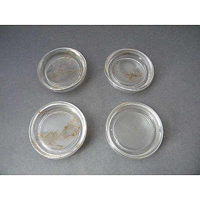 Antique Clear Glass Caster Cups - Sold Each