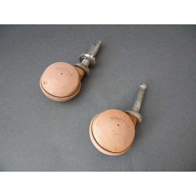 Set of 2 Vintage Resin Wheel Casters