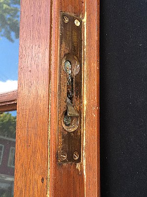 Antique Pair of Mahogany French Doors With Hardware - Circa 1920