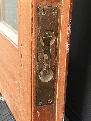 Antique Pair of Mahogany French Doors With Hardware - Circa 1920