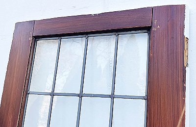 Antique 33-3/8" x 81-1/4" Gumwood French Door - Circa 1920