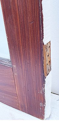 Antique 33-3/8" x 81-1/4" Gumwood French Door - Circa 1920