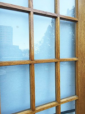 Antique Oak French Door - Circa 1900
