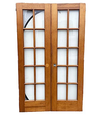 Pair of 48 1/2"" x 80" Pine French Doors