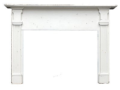 Antique Colonial Style Painted Fireplace Mantel - Circa 1950