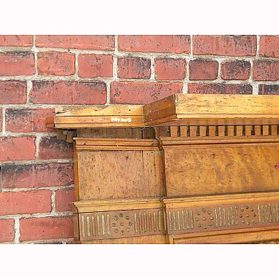 Long Antique Maple Fireplace Mantel