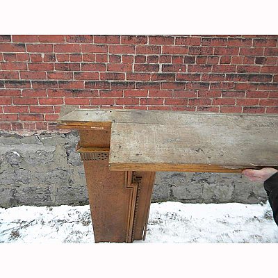 Long Antique Maple Fireplace Mantel