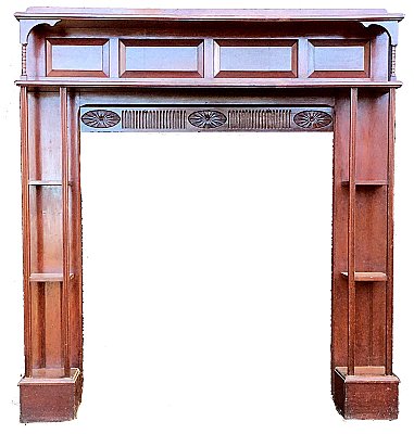 Antique Federal Style Cherry Fireplace Mantel - Circa 1900