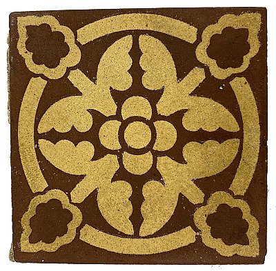 Antique "Campbell Brick & Tile Company" of Stoke-Upon-Trent Encaustic Tile Set - Circa 1880