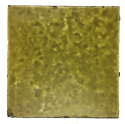 Antique Gold 6" x 6" Fireplace Tile - Matte Mottled Gold Glaze - Circa 1915