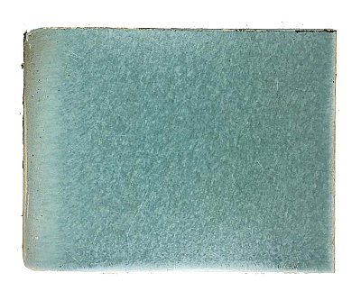 Antique Hull Bullnose Trim Mud Cap Tile - Matte Blue Glaze - Circa 1910