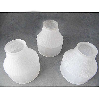 Set of 3 Antique Arts & Crafts Glass Shade - 2-1/4" Fitter