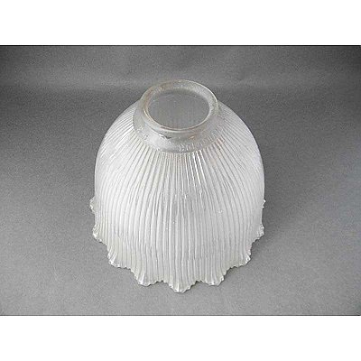 Antique Holophane Inside Frosted Prismatic Shade - 2-1/4" Fitter