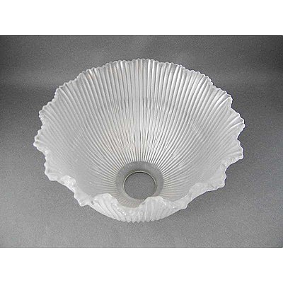 Antique Holophane Inside Frosted Prismatic Shade - 2-1/4" Fitter