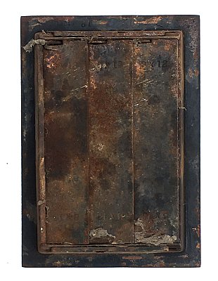 Antique 12" x 8" Cast Iron Heat Grate or Register With Louvers - Circa 1880