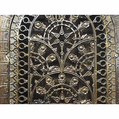Antique Aesthetic Movement Arched Top Heat Grate/Register with Surround - Circa 1870