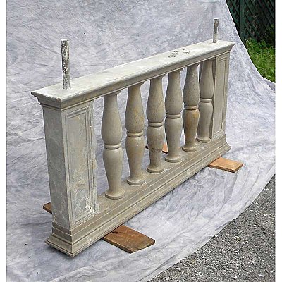 Set of Antique Marble Railing, 22 LF