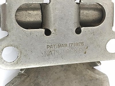 Antique Pair of Nickel Plated 3/8" Offset Icebox Hinges