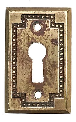 Antique Wrought Bronze Keyhole Escutcheon or Cover by Sargent & Co. - Circa 1920