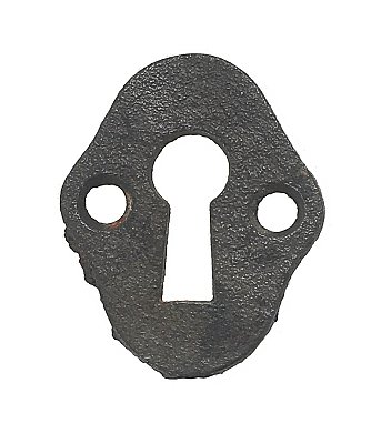 Antique Cast Iron Door Keyhole Cover or Escutcheon - Circa 1880