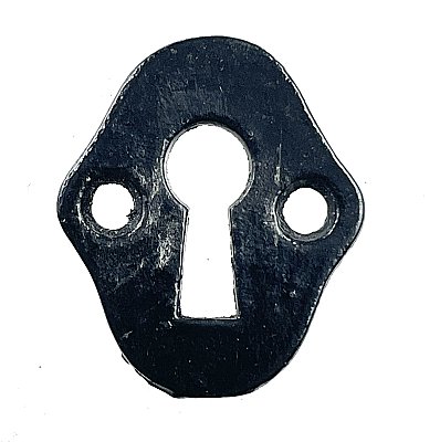 Antique Cast Iron Door Keyhole Cover or Escutcheon - Circa 1880