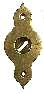 Antique Cast Bronze Flat Key Keyhole Escutcheon - Circa 1880