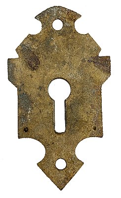 Antique Cast Bronze Keyhole Escutcheon or Cover - Circa 1880