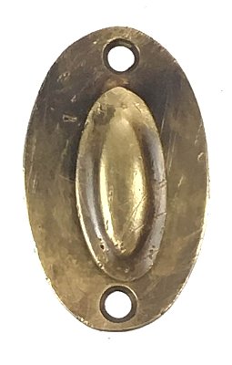 Antique Bronze Keyhole Drop Escutcheon or Keyhole Cover with Swinging Cover - Circa 1870