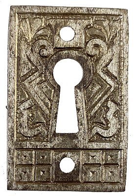 Antique Cast Iron "Canton" Design Keyhole Escutcheon or Cover by P. & F. Corbin - Circa 1905