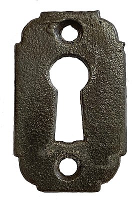 Antique Cast Iron Keyhole Escutcheon Plate by P. & F. Corbin - Circa 1885