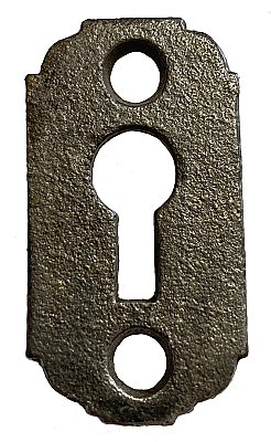 Antique Cast Iron Keyhole Escutcheon Plate - Circa 1890