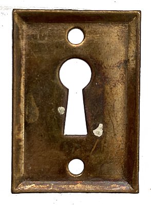 Antique Cast Bronze Keyhole Cover or Escutcheon - Circa 1890