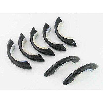 Antique Black and White Catalin Kitchen Cabinet Pull, 1-7/8" On Center (Sold Each)