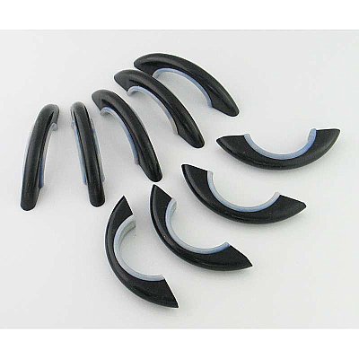 Antique Black and White Catalin Kitchen Cabinet Pull, 1-7/8" On Center (Sold Each)