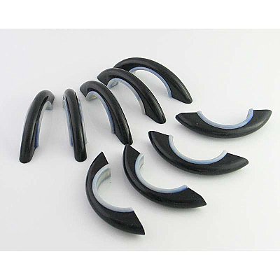 Antique Black and White Catalin Kitchen Cabinet Pull, 1-7/8" On Center (Sold Each)