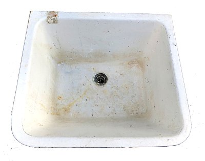 Antique Crane Industrial Utility Sink with Cast Iron Leg