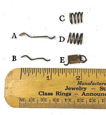 Sargent & Co. Antique Mortise Lock Parts - Flat & Coil Springs