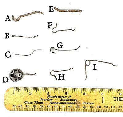 Yale & Towne Antique Mortise Lock Parts - Flat Springs