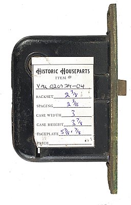 Antique Cast Bronze & Steel Interior Mortise Door Lock - Circa 1900