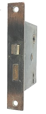 Antique Cast Iron & Steel Interior Mortise Door Lock - Circa 1900