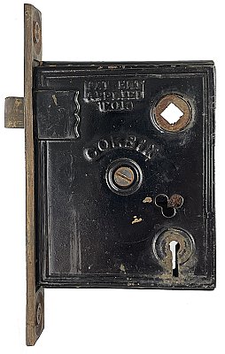 Antique Interior Door Mortise Lock by P. & F. Corbin Co. - Bronze Faceplate - Circa 1890