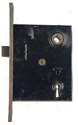 Antique Interior Door Mortise Lock - Bronze Faceplate - Circa 1890