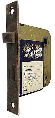 Antique Interior Mortise Door Lock by Yale & Towne - Solid Bronze Faceplate - Circa 1910