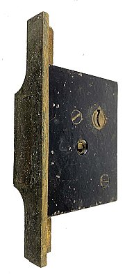 Antique Rabbeted Mortise Door Lock - Flat Key (Not Included)